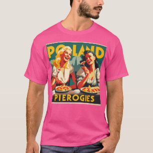 T-shirt Poster Vintage voyage - Pologne Pierogies