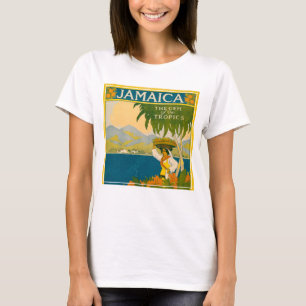 T-shirt Poster Vintage voyage Pour La Jamaïque