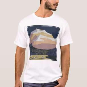 T-shirt Poster Vintage voyage Promouvoir Les Voyages Au Mo