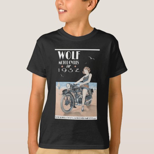 T-shirt Poster Wolf Motorcycles (Devant)