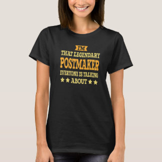 T-shirt Postmaker Job Title Employé Travailleur Postfacteu