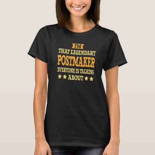 T-shirt Postmaker Job Title Employé Travailleur Postfacteu (Devant)