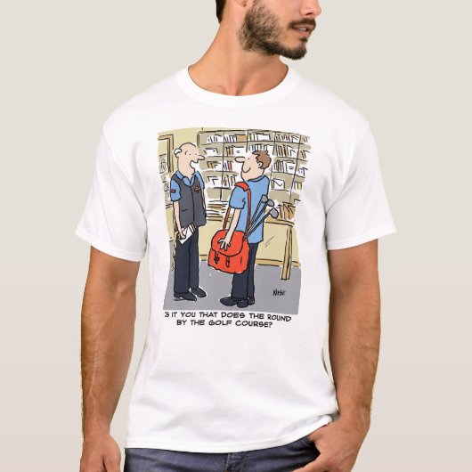 T-shirt Postman Joue Au Golf. Travailleur postal (Devant)