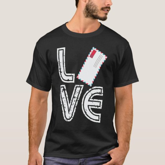 T-shirt Postman Love Postal Worker Mail Carrier Letter (Devant)