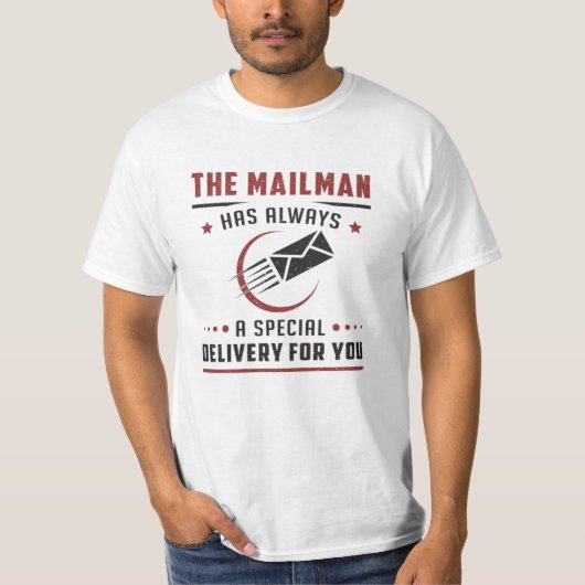 T-shirt Postman Mailman Jour Poste Courrier Offre d'emploi (Devant)