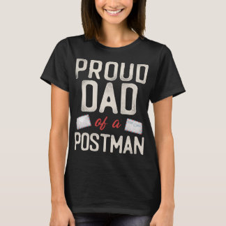 T-shirt Postman Mailman Papa Fier Papa D'Un Postman