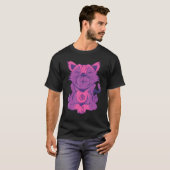 T-shirt Posture de chat Exercice Om Position de méditation (Devant entier)