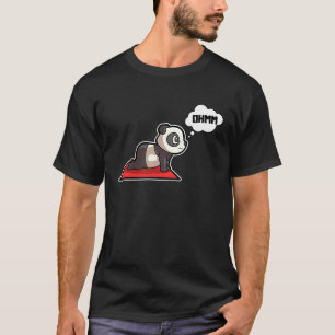 T-shirt Postures de yoga de panda Sport Gymnastique Ohmmm
