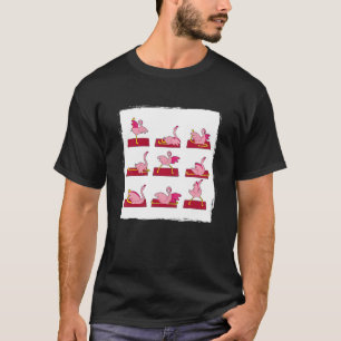 T-shirt Postures de yoga Flamingo Méditation Exercice de f