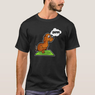 T-shirt Postures de yoga pour teckel Sport Gymnastique Ohm