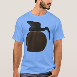 T-shirt Pot à café avec couvercle noir