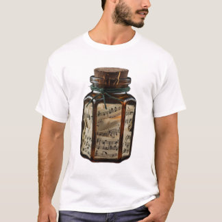 T-shirt Pot à musique vintage | Notes de musique dans une