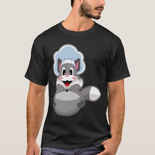 T-shirt Pot de Cuisine Chef chat (Devant)