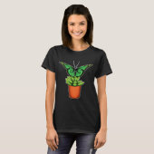 T-shirt Pot de fleur papillon (Devant entier)