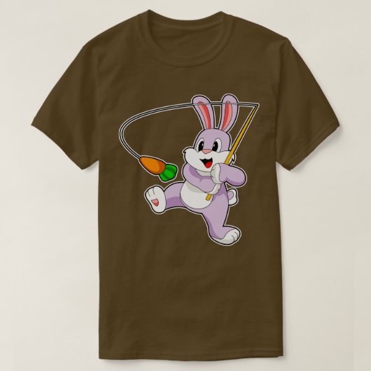 T-shirt Pot de pêche de lapin (Design devant)