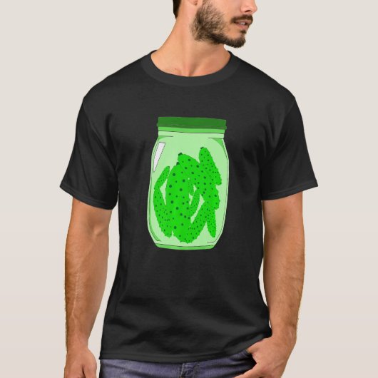 T-shirt Pot de pickles Concombre pickles Cornichons au fen (Devant)