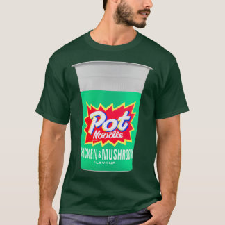 T-shirt Pot de poulet et de champignons Design de nouilles
