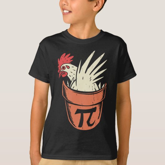 T-shirt Pot De Poulets Pi Funny Math Enseignant Pun Pi Day (Devant)