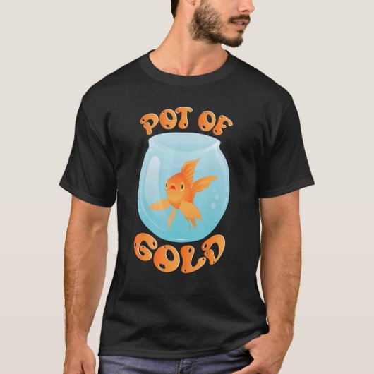 T-shirt Pot D'Or Pot D'Or Poisson D'Or Aquarium Aquarium A (Devant)