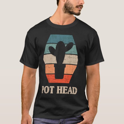 T-shirt Pot Head Cactus  Gardener Garden Plants Gardener (Devant)