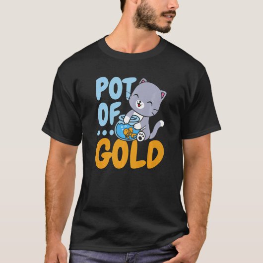 T-shirt Pot Of Gold Fish Aquarist Fishkeeping Goldfish (Devant)