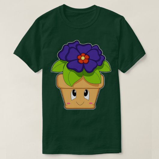 T-shirt Pot plante Primrose Fleur (Design devant)