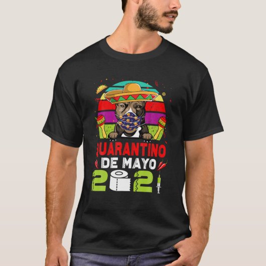 T-shirt Pot Taureau Masque Visage Quarantino Drôle Cinco D (Devant)