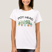 T-shirt Pot Tête Gardener intérieur Mama Anniversaire blan (Devant)