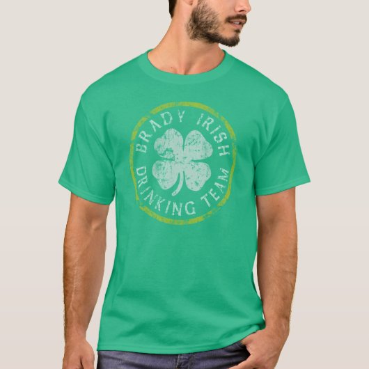 T-shirt potable irlandais d'équipe de Brady (Devant)