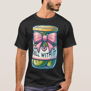 T-shirt Potasse-le avec humour Pot de cornichons avec nœud