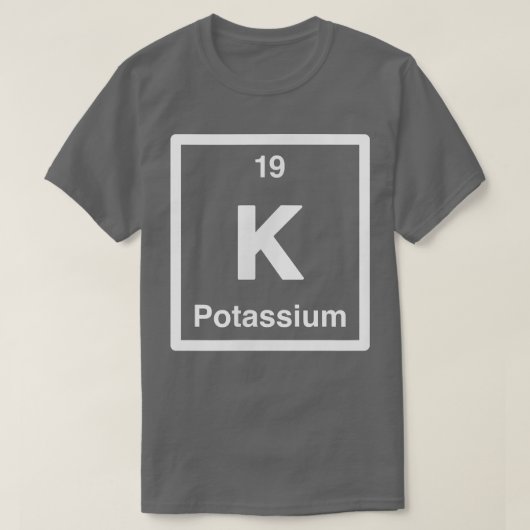 T-shirt Potassium - K - Tableau périodique des éléments - (Design devant)