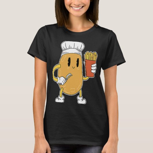 T-shirt Potato chips vendeur de pommes de terre (Devant)