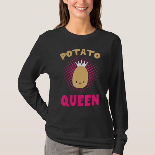 T-shirt Potato Queen Funny Potato Vegetable Lovers Boys Gi (Devant)