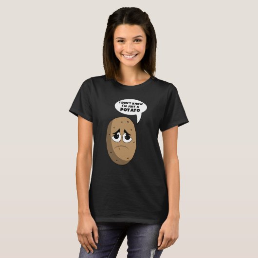 T-shirt Potato Root Vegetable Vegan Vegetarian (Devant entier)
