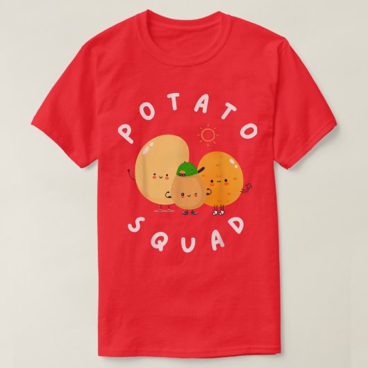 T-shirt POTATO SQUAD Cute Funny Potatare Vegetarian Team P (Design devant)