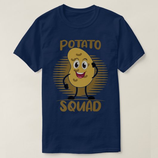 T-shirt POTATO SQUAD Drôle souriant Végétarien Pot de corr (Design devant)