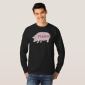 T-shirt Potbelly Pig Maman Mama Daisy Silhouette Mère D (Devant entier)