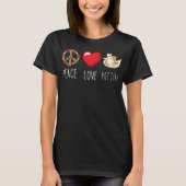 T-shirt Poterie Amour Paix Fleur Pottering Pot Faire (Devant)