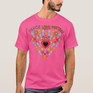 T-shirt Poterie d'amour de paix Artiste d'argile Amateur d