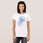 T-shirt Poterie d'art à thème floral Méduse  (Devant entier)