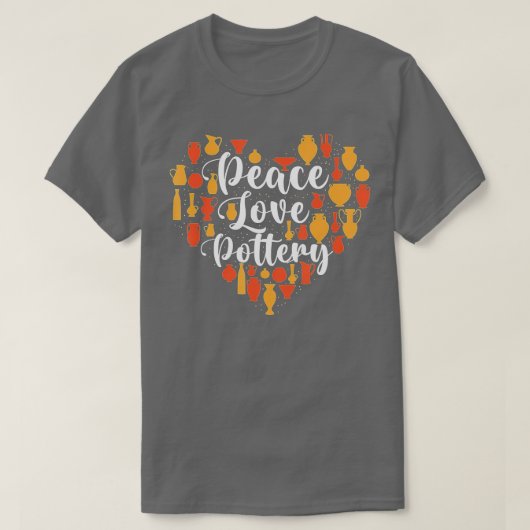 T-shirt Poterie Peace Love - Cra céramique Potter Ceramici (Design devant)