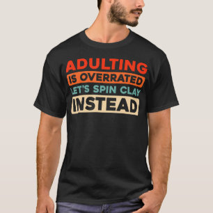 T-shirt Poterie Rétro Artisanale en Argile - Pot en Cérami