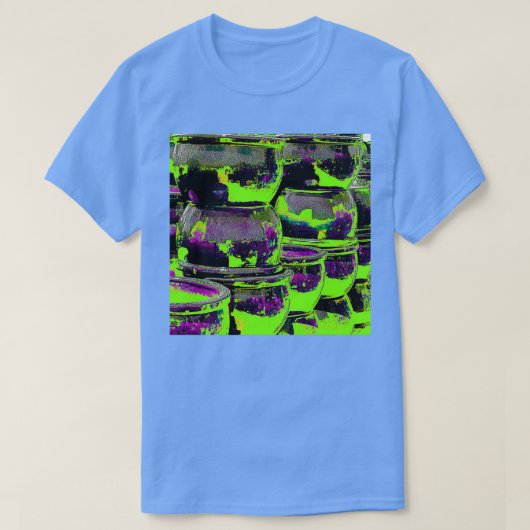 T-shirt Poterie verte et violette (Design devant)