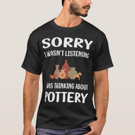 T-shirt Potier en poterie qui n'écoute pas (Devant)