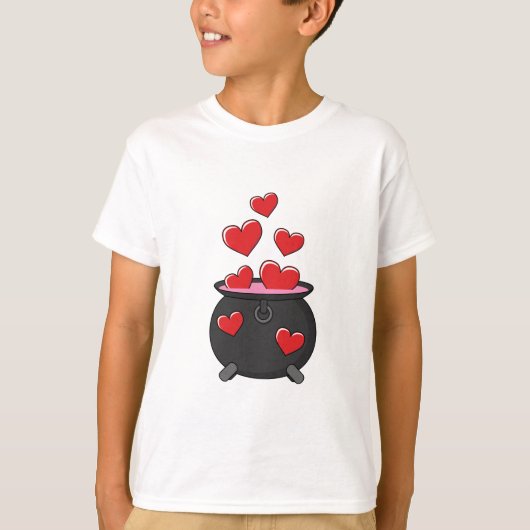 T-shirt Potion d'amour des coeurs (Devant)
