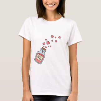 T-shirt Potion d'amour rose mignonne