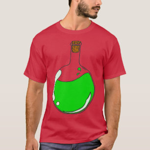 T-shirt Potion verte fine dans un flacon bouillant