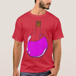 T-shirt Potion violette fine dans un flacon bouillant