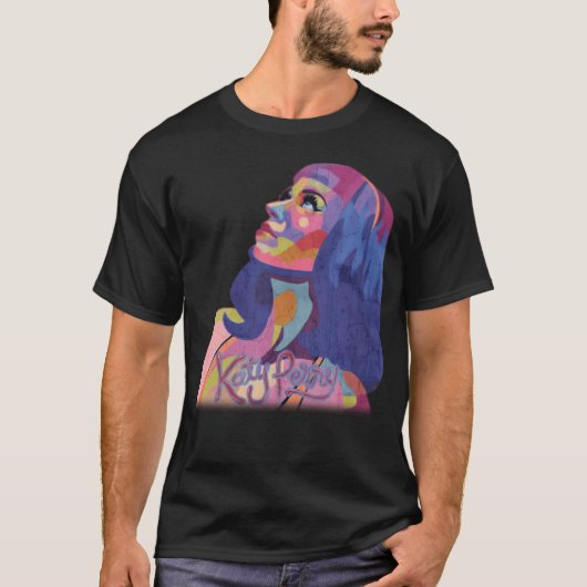 T-shirt Potrait coloré Design Art numérique (Devant)