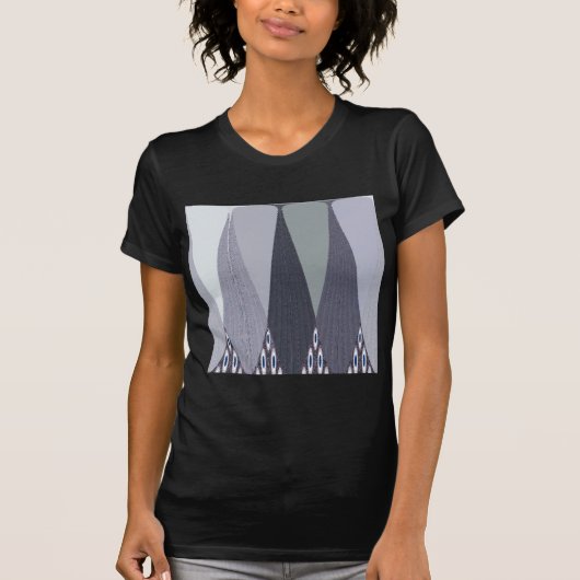 T-shirt Pots Chevron Gris Cendré Imprimer (Devant)
